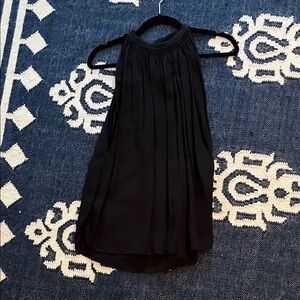 Helmut Lang Chic Black Sleeveless Blouse